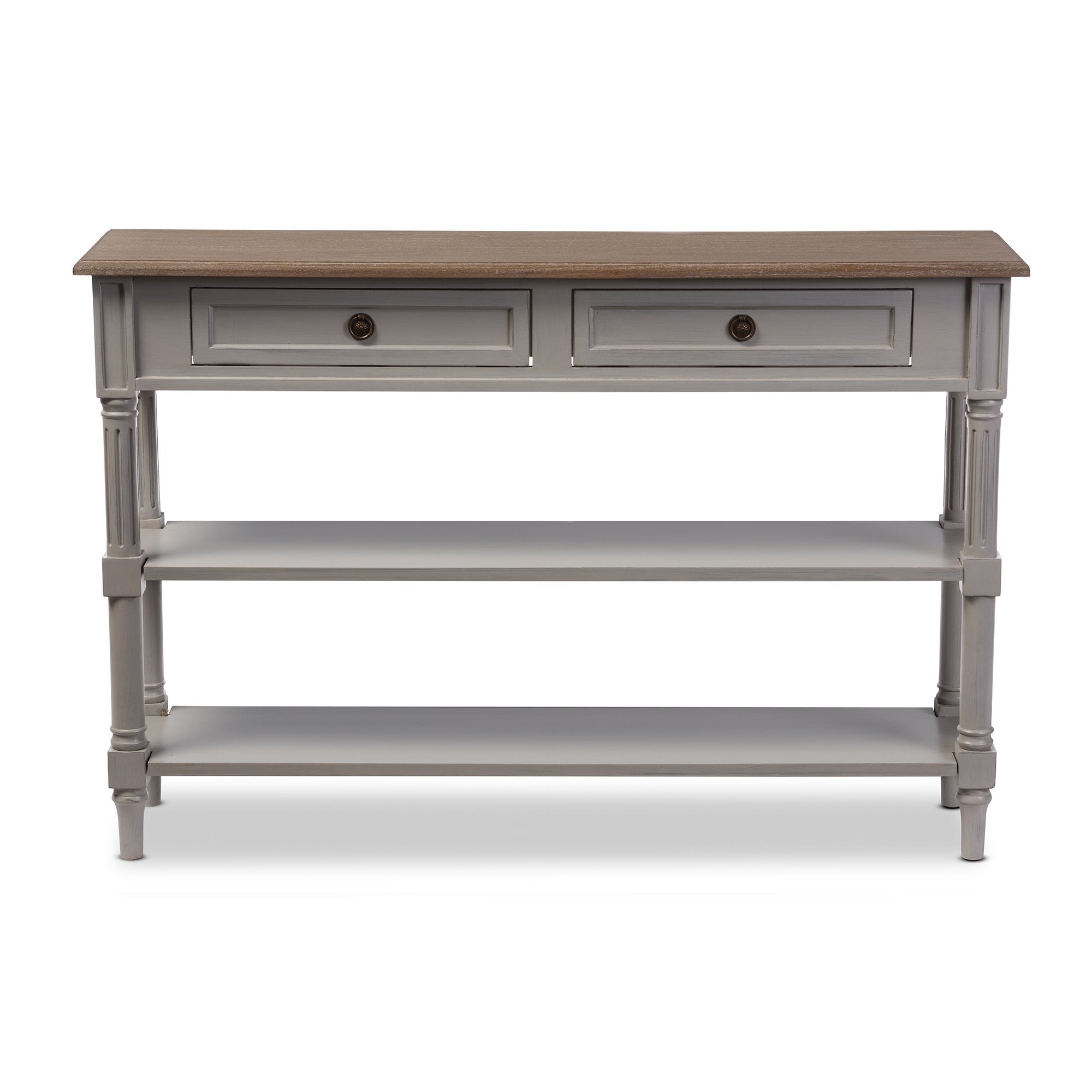 EDD9VM/M-B-W1 Console Table, White Wash