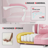 Ergonomic Gaming Chair with Footrest and Lumbar Support