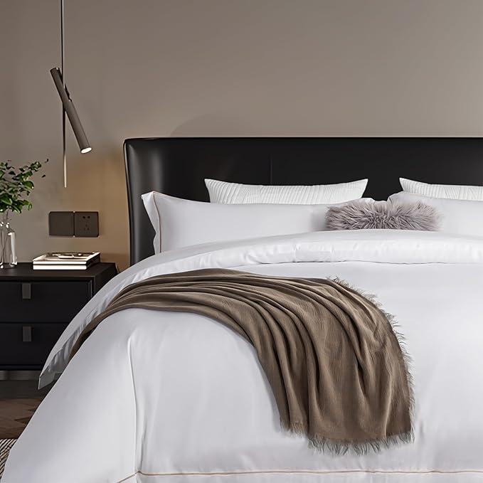 Cooling Queen Duvet Cover Set, Viscose Derived from Bamboo Comforter Cover Set