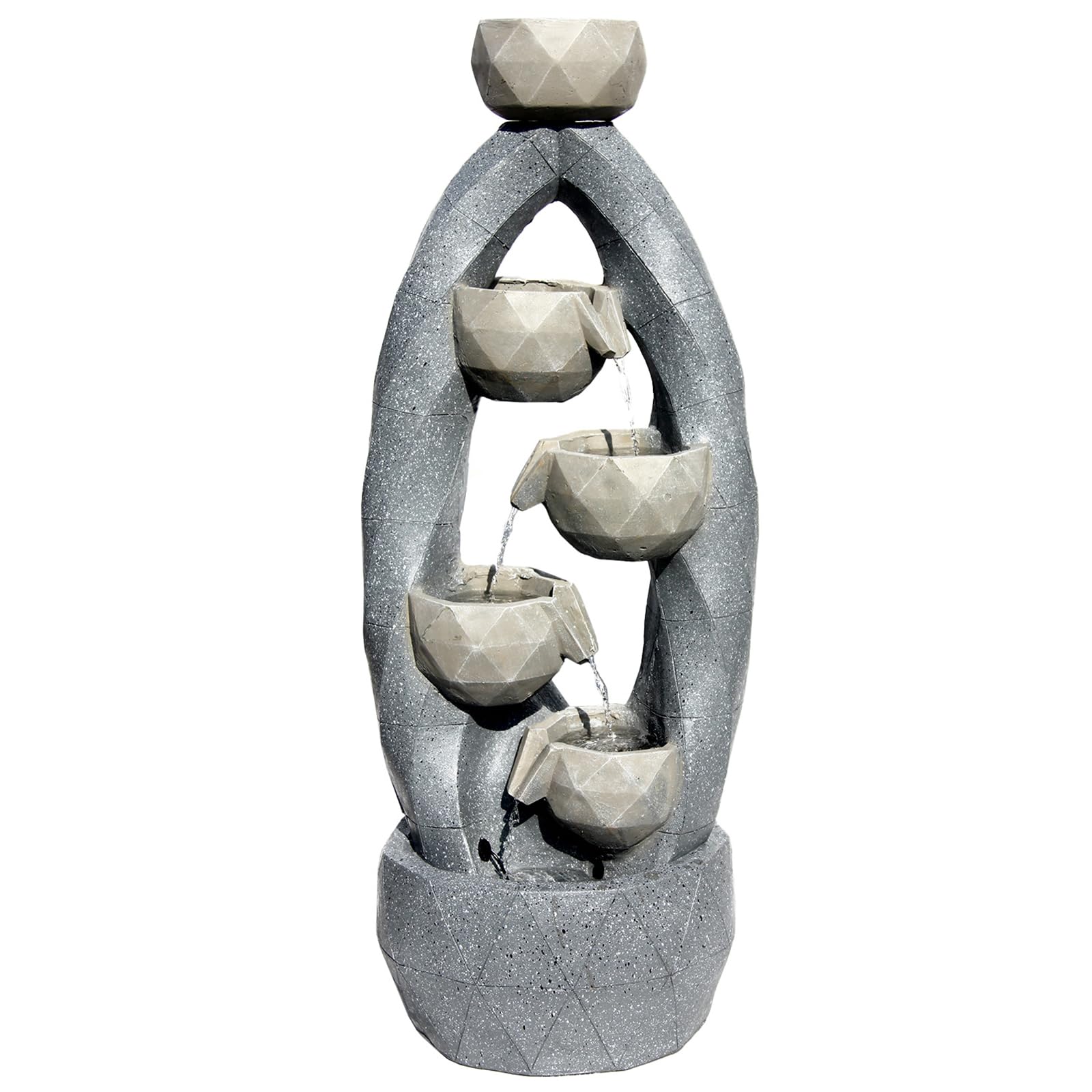 Outdoor Modern Circle Design Indoor Waterfall Garden Fountains Bowl Planter Water