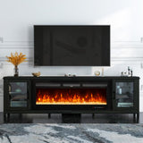 TV Stand with 50" Fireplace,80" Modern Fireplace Entertainment Center