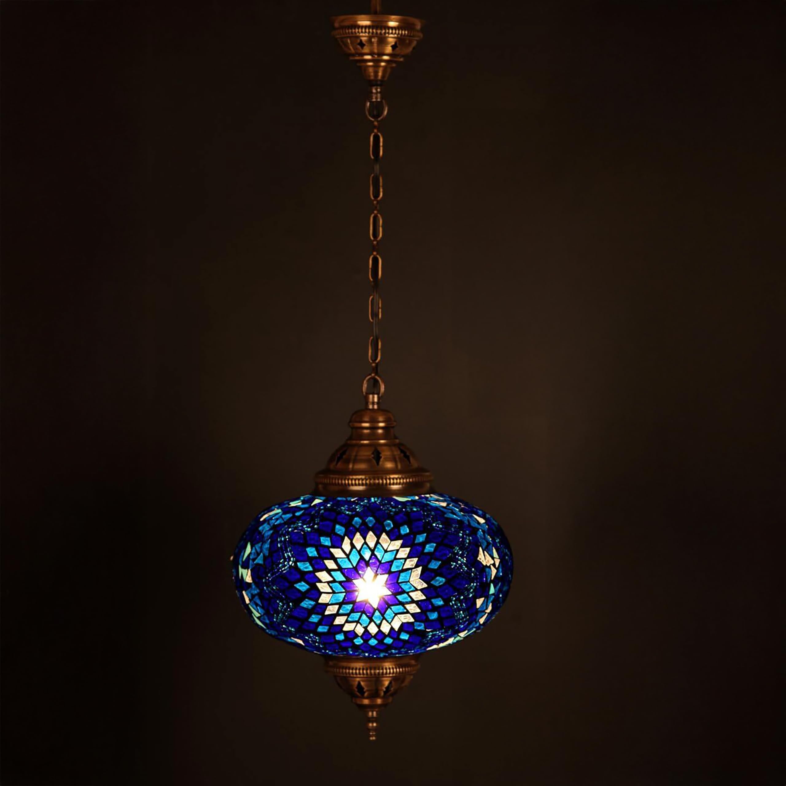 Handmade, Authentic, Mosaic Chandelier, Tiffany Style Glass