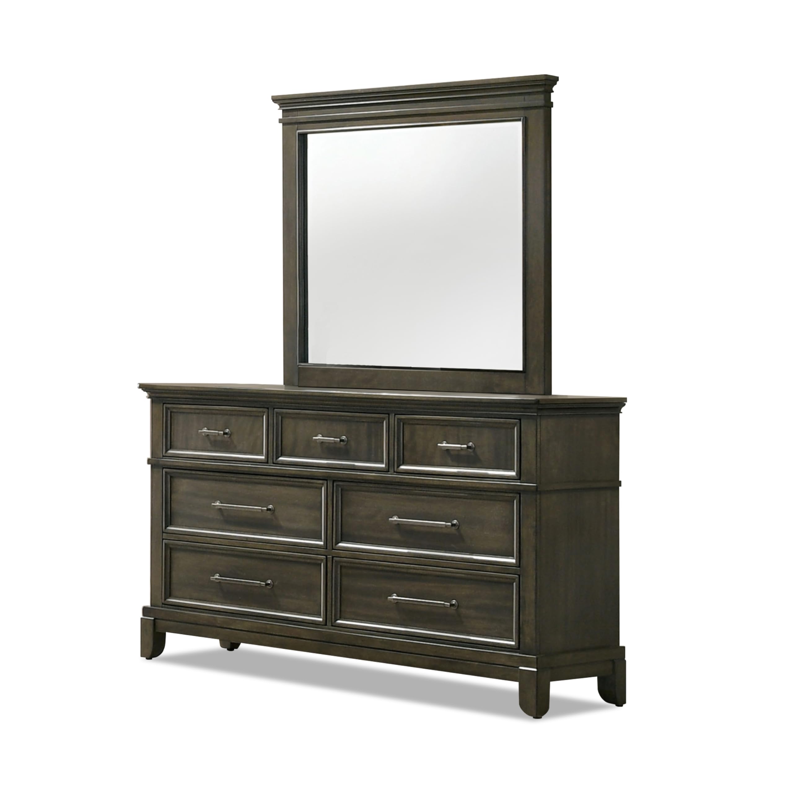 of America Runic Traditional Wood 5-Piece Bedroom Set with Crown Molding