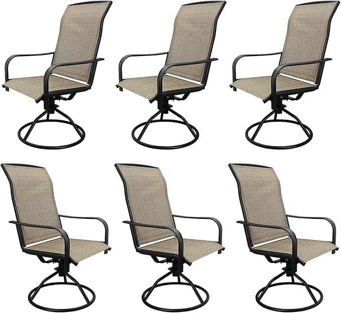 Patio Dining Chairs Set of 2, Outdoor Dining Chairs with All-Weather Textilene Mesh