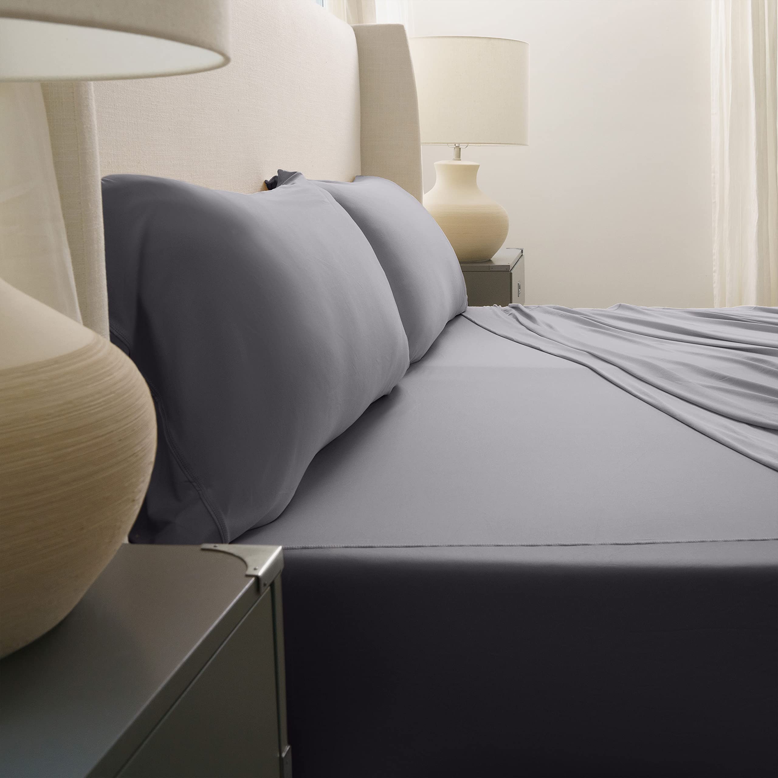 Active Comfort Sheet Set, Comfortable Cooling Sheets with 1 Flat Sheet, 1 Fitted Sheet,