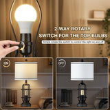 Modern Table Lamps, Industrial 3-Way Dimmable Bedside Lamp