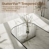 Full Length Mirror, 56"x21" Mirror Full Length with Stand, Black Wall Full Body Mirror,