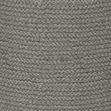 Serena 18 Inch Contemporary Round Braided Pouf in Dove Grey Cotton