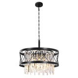 Crystal Chandelier for Bedrooms, 16'' Small Farmhouse Chandelier, Crystal Ceiling Light
