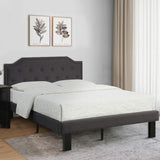 Ash Glorious Upholstered Wooden Twin Bed, Black