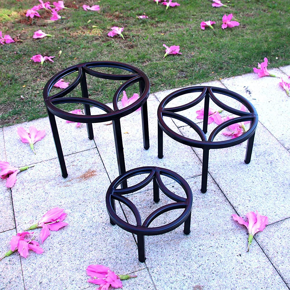 Set of 3 Metal Plant Stand for Heavy Potted Plant for Home Indoor and Outdoor