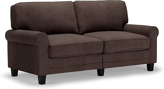 Copenhagen 73" Rolled Arm Sofa, Easy Care Polyester, Soft Pillow Back