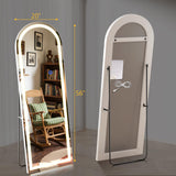 Arch Full Length LED Mirror 56x20 - Standing Floor Mirror with Adjustable Lighting