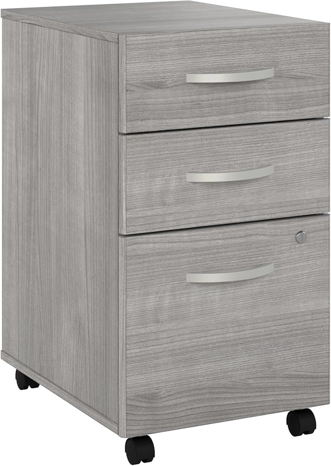 Studio C 3 Drawer Mobile File Cabinet in Black Walnut