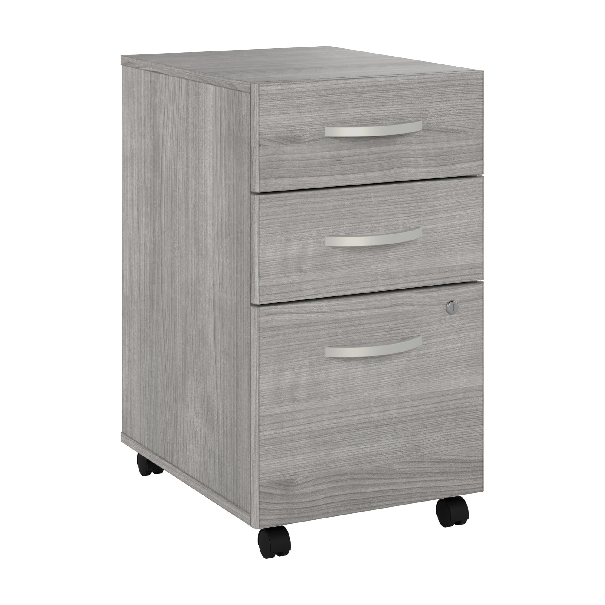 3-Drawer Vertical File Cabinet Locking Letter/Legal Platinum Gray 20-Inch D