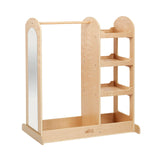 Dress Up Center with Mirrors, Costume Organizer, Natural