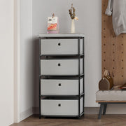 Fabric Storage Dresser with Drawers, 4 Drawers Clothes Organizer and Storage Tower for