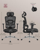 Ergonomic Office Chair, High Back Desk Chair, Mesh Computer Chair