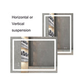 LED Vanity Mirror with Lights 24x18 Inch - Dimmable Wall Mounted Bathroom Mirror