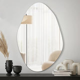 Irregular Asymmetrical Wall Mirror for Living Room Bathroom Entryway, Modern Decorative Mirror