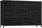 Wide Dresser with 9 Large Drawers for 55'' Long TV Stand Entertainment Center