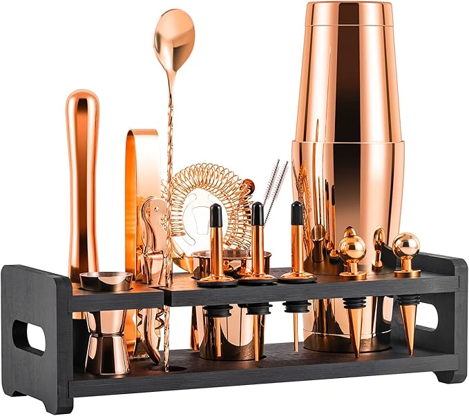 Mixology 24-Piece Bartender Kit,Perfect Home Cocktail Shaker Set for Drink Mixing