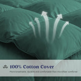 Goose Feather Comforter Full Size, Pinch Pleat All Season Medium Warmth Duvet Insert,