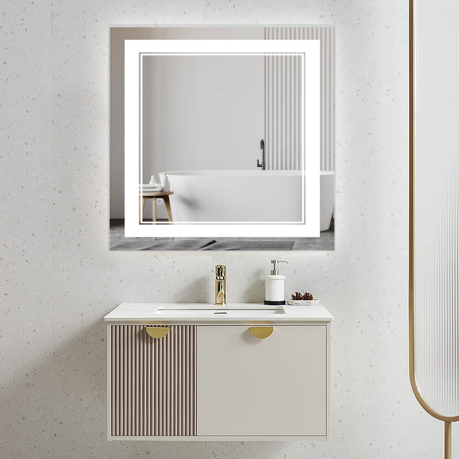 LED Bathroom Mirror, Bathroom Mirror with Lights, LED Mirror