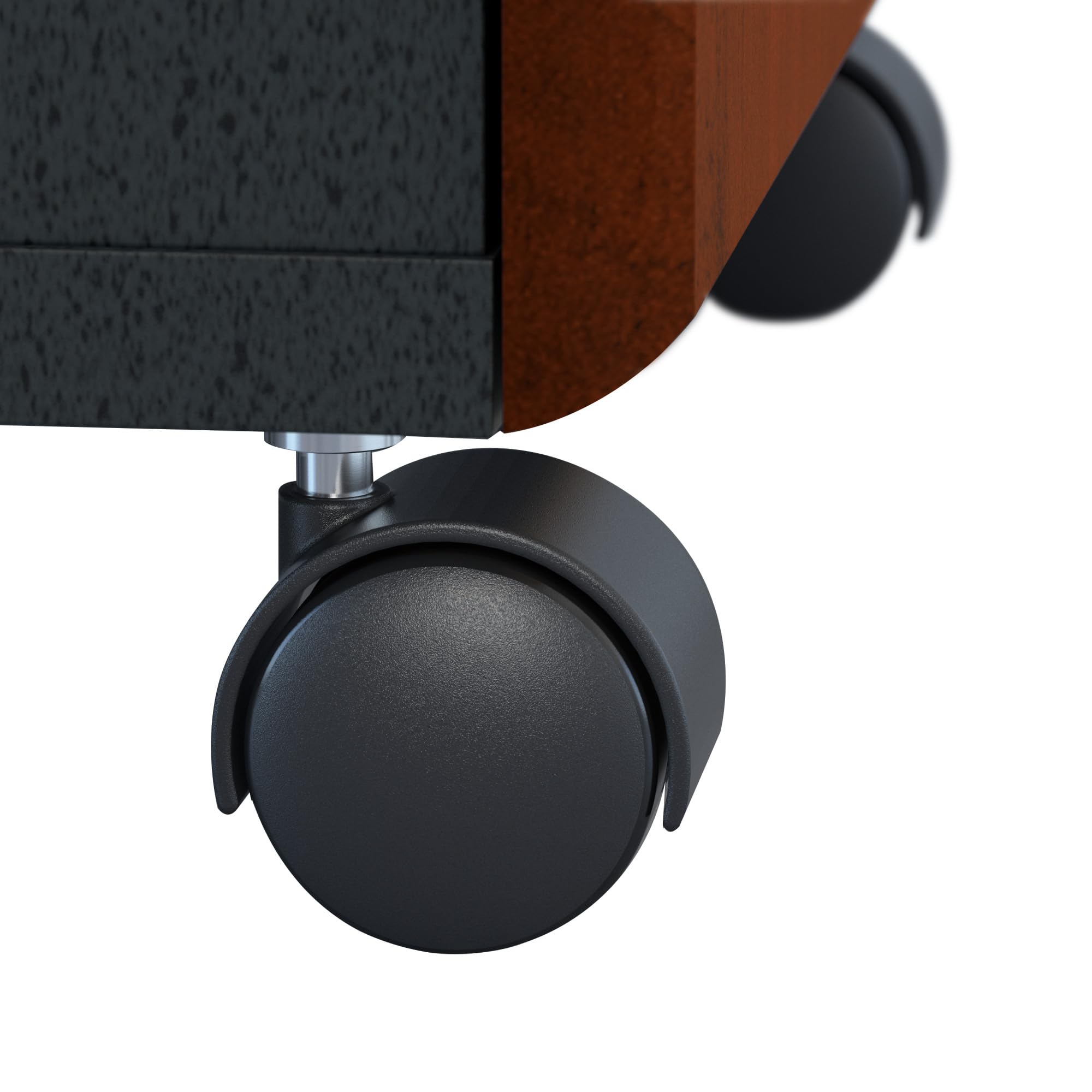 Series A 3 Drawer Mobile File Cabinet in Hansen Cherry & Galaxy -