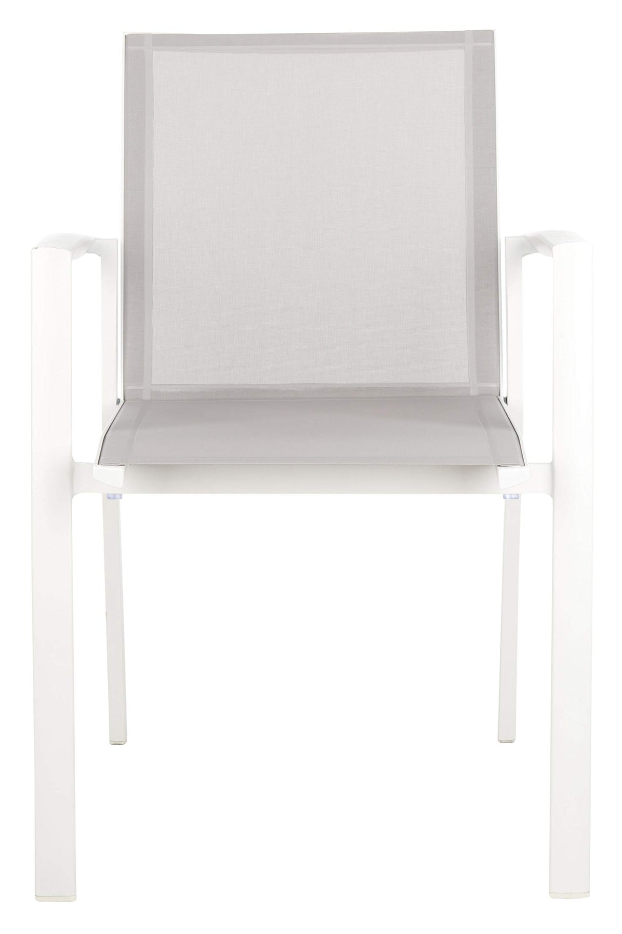 Outdoor Collection Negan Grey and White Stackable Chair (Set of 2)