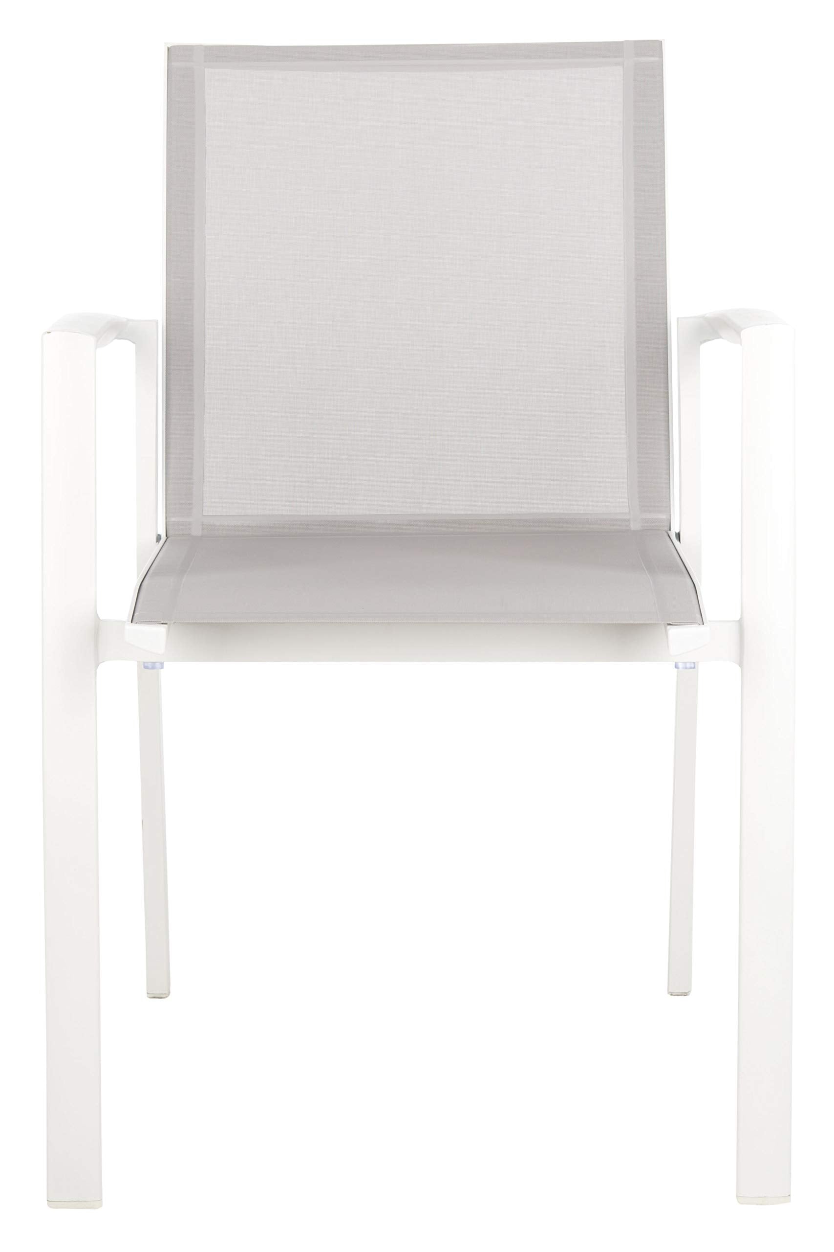 Outdoor Collection Negan Grey and White Stackable Chair (Set of 2)
