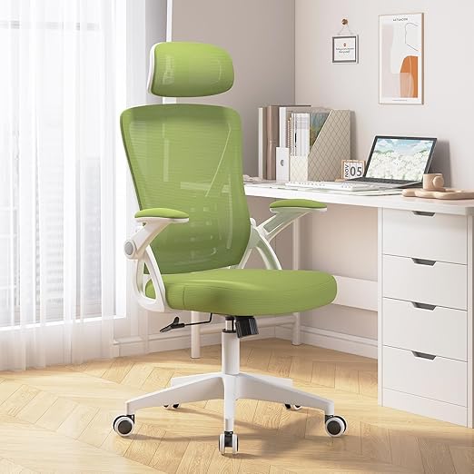 Ergonomic Office Chair, Mid Back Desk Chair with Adjustable Height, Swivel Chair