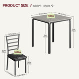 Dining Table for 2, Small Square kitchen Dinner Table Set