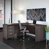 Studio C 72W x 30D L Shaped Desk with 42W Return in Storm Gray