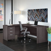 Studio C 72W x 30D L-Shaped Desk with 42W Return