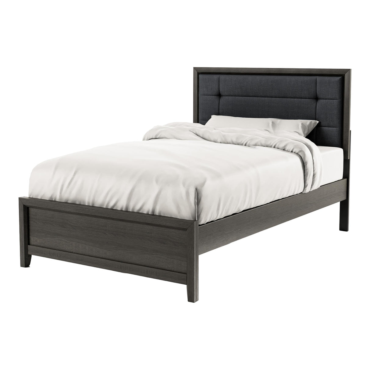 Livorn 3-Piece Gray Wood Bedroom Set - Full + 2 Nightstands