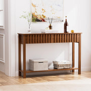 Entryway Console Table with 2 Fluted Drawers and Shelf
