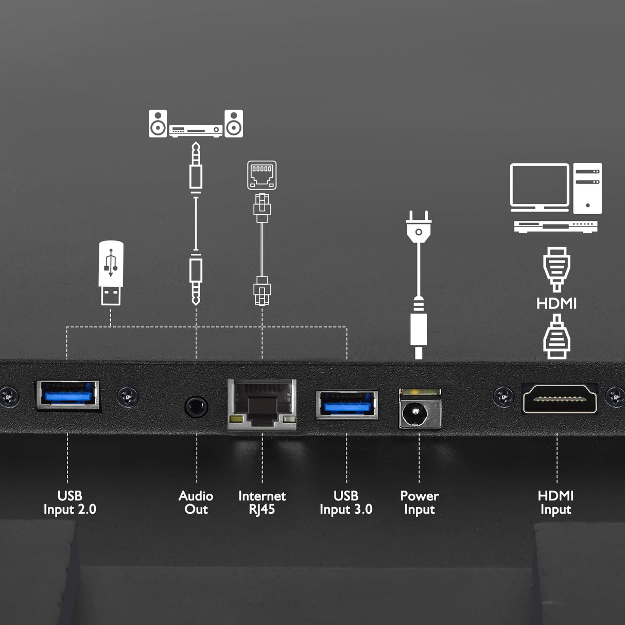 24x32 Inch Smart Bathroom Vanity Mirror with Touch Screen & LED Lighting