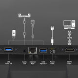 24x32 Inch Smart Bathroom Vanity Mirror with Touch Screen & LED Lighting