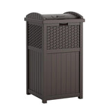 33 Gallon Commercial Outdoor Trashcan Hideaway with Lid for 30 to 33 Gallon Trash Bags