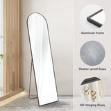 Arched Full Length Mirror 59"x16" Full Body Floor Mirror Standing Hanging or Leaning Wall