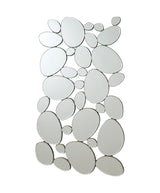 Pebble Wall Mirror with Stone Shape, Desert Sand, 28.75"D x 51.13"W x 1"H (901791)