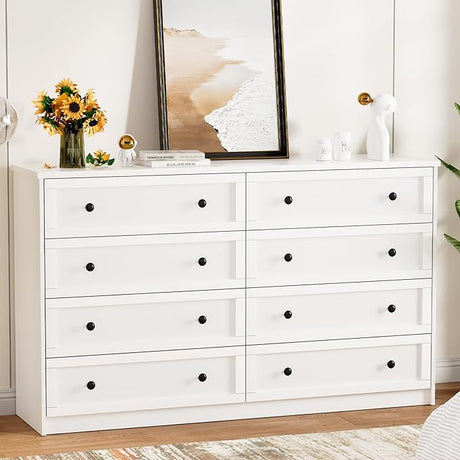 10 Drawer Dresser for Bedroom, 59.1" Wide Dressers & Chests of Drawers with Gold Handle,