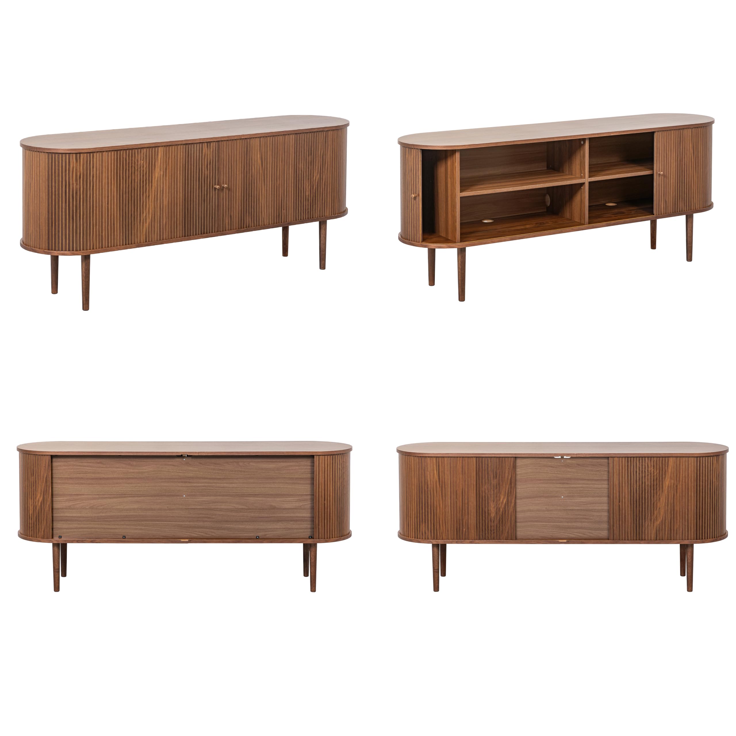 Storage Cabinet with Doors and Shelves - Credenza Storage Cabinet