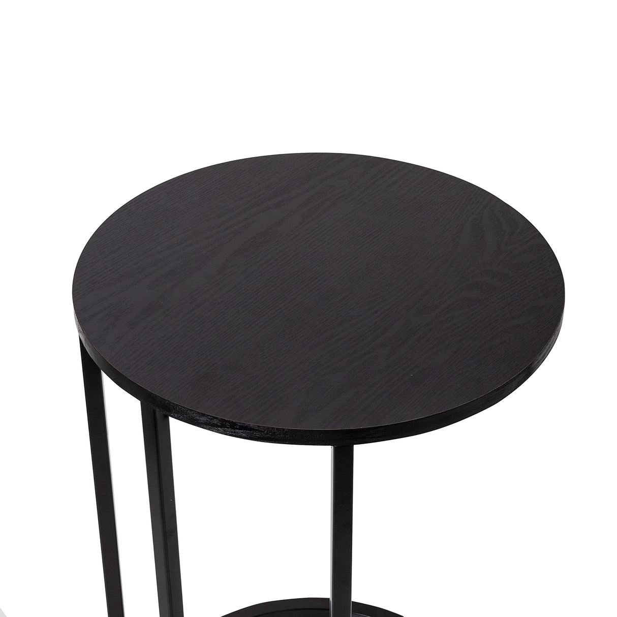 Round C End Table, Black TBL-09245 Black, 20 lbs