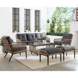 Sedona Outdoor 6-Piece Conversation Set, Wicker Outdoor Conversation Set with Sofa