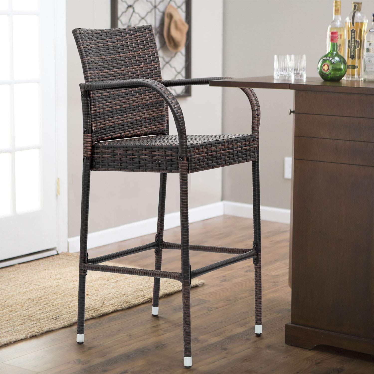 Patio Bar Stools Wicker Barstools Indoor Outdoor Bar Stool