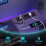 LED TV Stand for 55-65 Inch TVs with Power Outlets