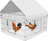 Metal Chicken Coop 86"×40"×40" Chicken Run