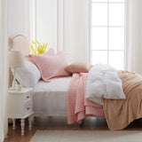 Quilt Sets Queen Pink Lightweight Bedspread Full Soft Reversible Coverlet for All Season